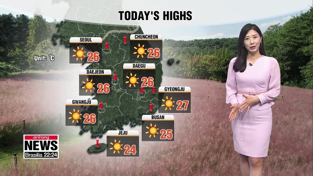 Pleasant autumn weather on tap under clear skies