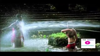 Film actress Nayanthara enjoying in waterfall and showing her beautiful moves and her navel