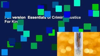 Full version  Essentials of Criminal Justice  For Kindle