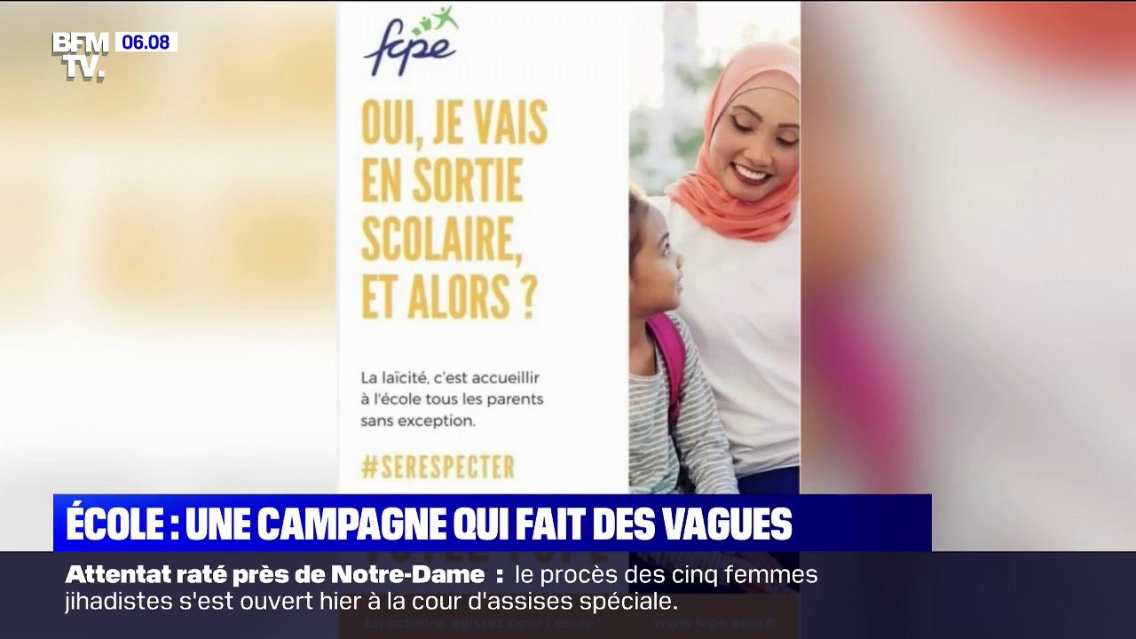 Cette affiche de campagne de la FCPE montrant une femme voilée fait polémique à Marseille