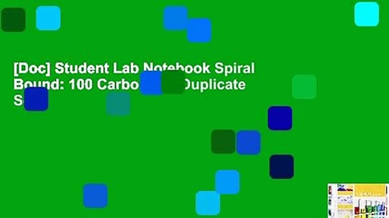 [Doc] Student Lab Notebook Spiral Bound: 100 Carbonless Duplicate Sets