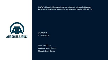 Düzensiz göçmenleri taşıyan kamyonet devrildi (3) - HATAY