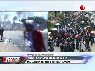 Bentrokan Pecah di Makassar, Mahasiswa Vs Aparat