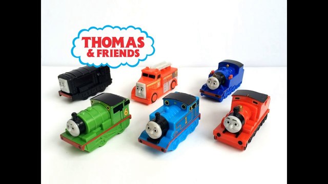 THOMAS AND FRIENDS - Thomas the Tank Engine, James, Percy, Diesel, Belle, Flynn Pull Back Trains