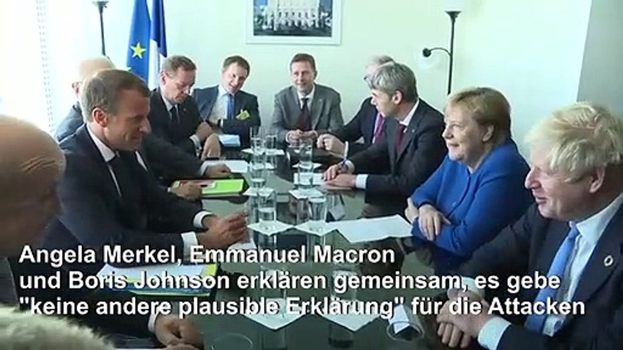 Merkel, Johnson, Macron: Iran für Angriffe auf Ölanlagen verantwortlich