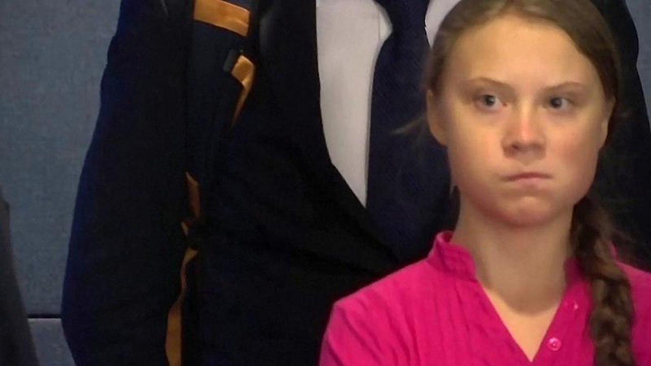 Climate activist Greta Thunberg glares at Donald Trump after giving powerful speech at UN