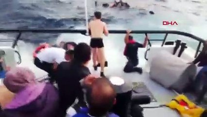 Mehmetçik Edirne'de 39 kaçak göçmeni kurtardığı anlar kamerada