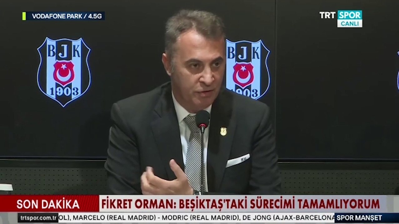 Beşiktaş Başkanı Fikret Orman istifa etti!