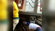 Baba, küçük kızı ile tren yoluna atladı kız, tren altından sağ kurtuldu