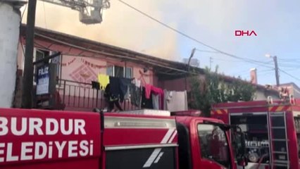 Burdur'da ev yangını