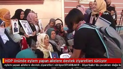 HDP önünde eylem yapan ailelere destek ziyaretleri sürüyor