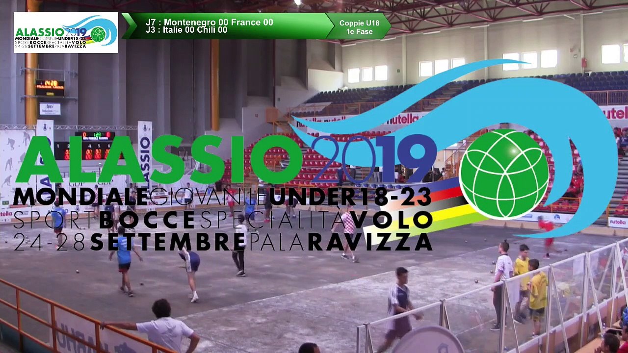 Premières parties de poules, Double U18, Mondial Jeunes U18 et U23, Alassio 2019