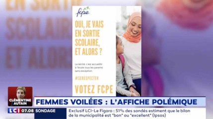 Polémique après la diffusion d'une affiche de la FCPE avec une mère voilée - ZAPPING ACTU DU 24/09/2019