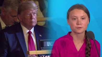 툰베리 "우리 저버리면 용서 안할 것"...트럼프 깜짝 참석 / YTN