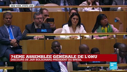 REPLAY - Jair Bolsonaro s'exprime lors de la 74ème assemblée générale de l'ONU