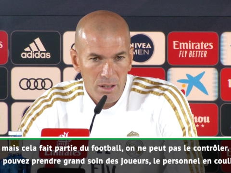 Real: 6e j. - Zidane : "Les blessures, ça ne m'inquiète pas, mais ça me dérange"