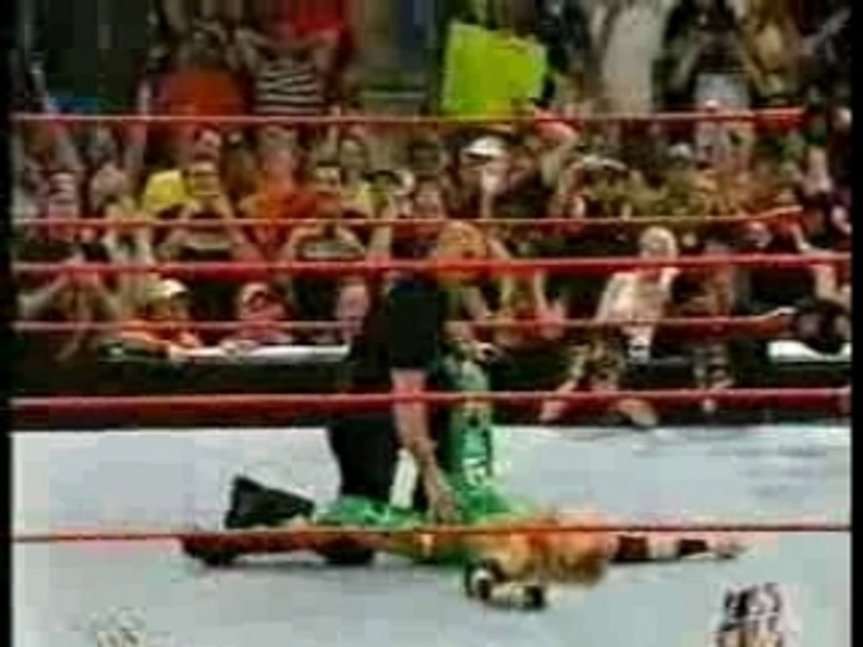 WWE - Goldberg destroys Christian with a crushing spear and