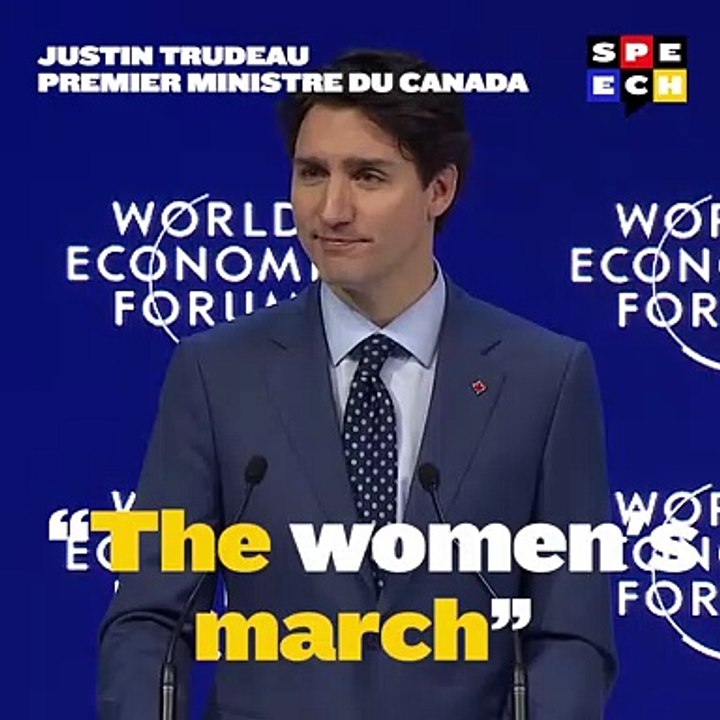 Justin Trudeau prend position pour les droits des femmes à Davos