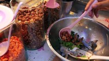 Bangkok Roadside Snacks Street Food - Live Crab Mango Salad (Thailand)