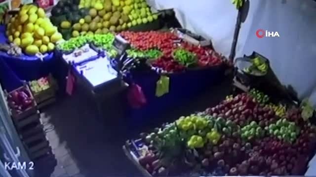 Bursa'da birer gün arayla 3 kez aynı manavı soyan hırsız kamerada