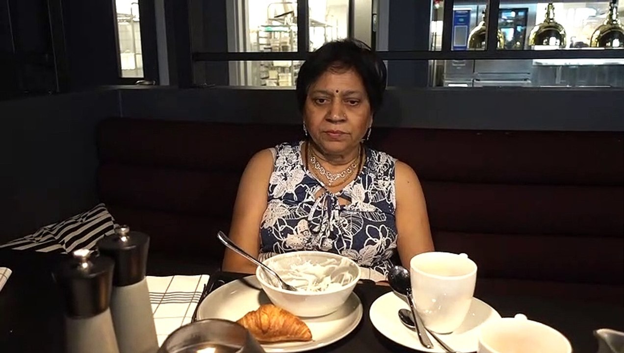 BDMV-94 Aruna & Hari Sharma Enjoying Clarion Hotel 4* Breakfast Oslo Norway, Sep 21, 2019