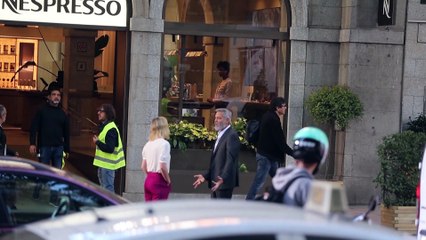 George Clooney graba su nuevo anuncio en Madrid