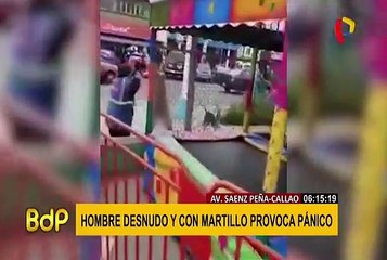Callao: sujeto que intentó atacar con martillo a transeúnte habría estado bajo efectos de drogas