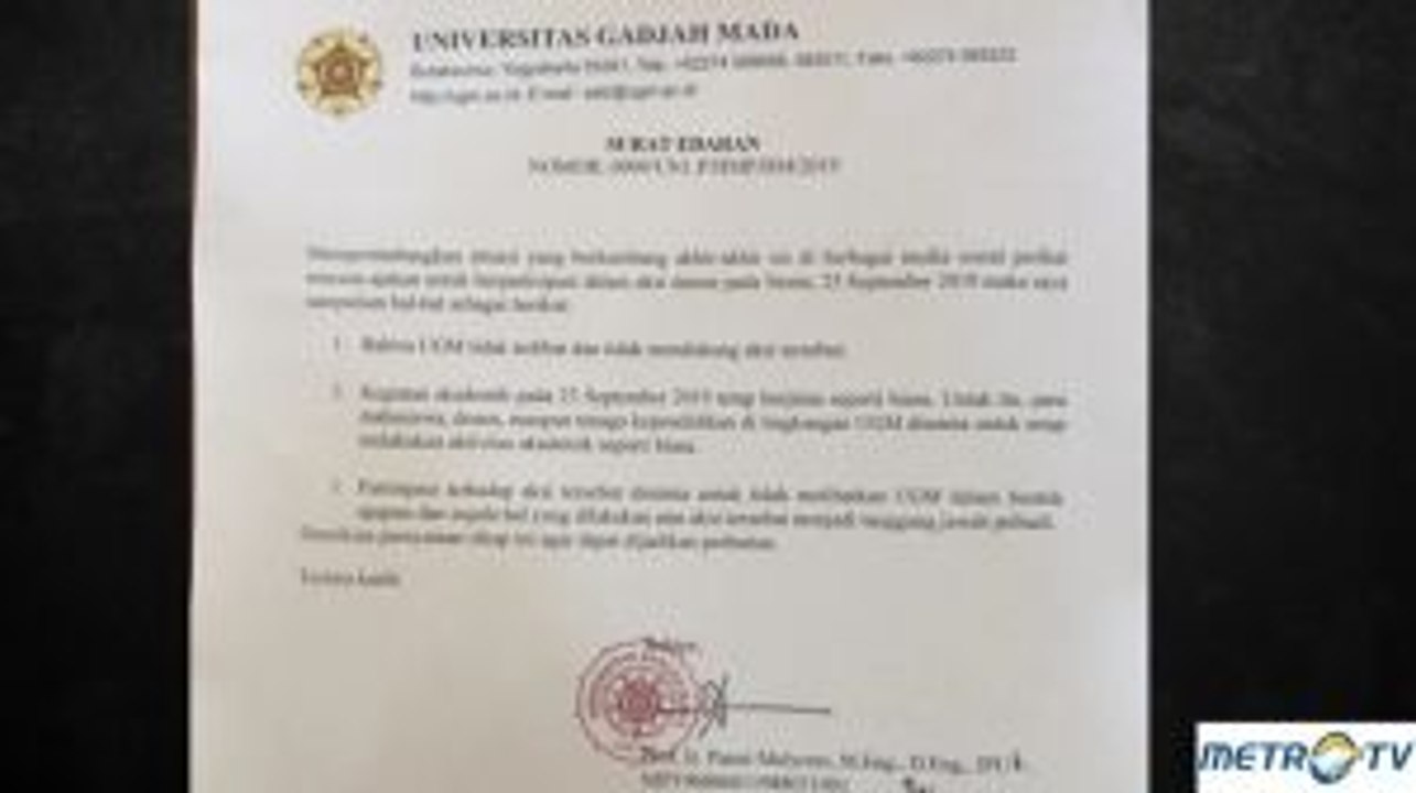 Kampus di DIY Menolak Dikaitkan Gejayan Memanggil