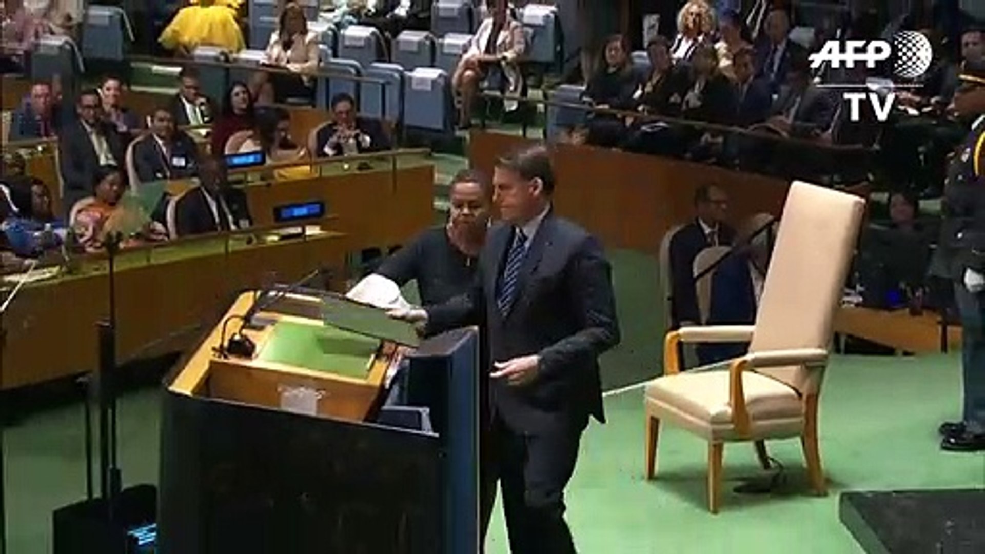A l'ONU, Jair Bolsonaro défend sa souveraineté sur l'Amazonie