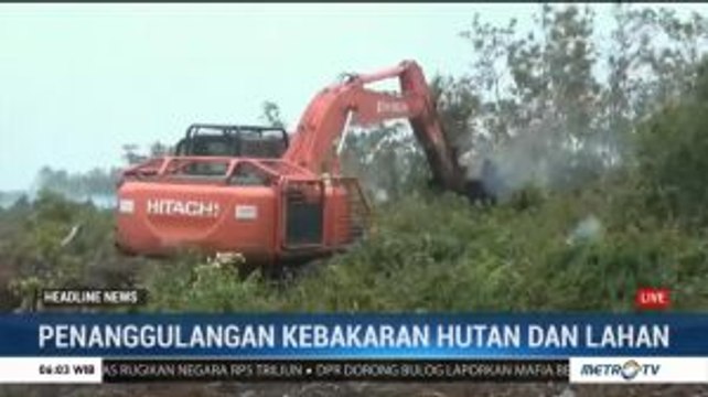 Tim Gabungan Kerahkan Eskavator Padamkan Karhutla di Ogan Komering Ilir