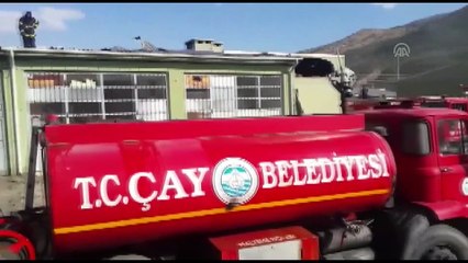 Palet imalathanesinde yangın - AFYONKARAHİSAR