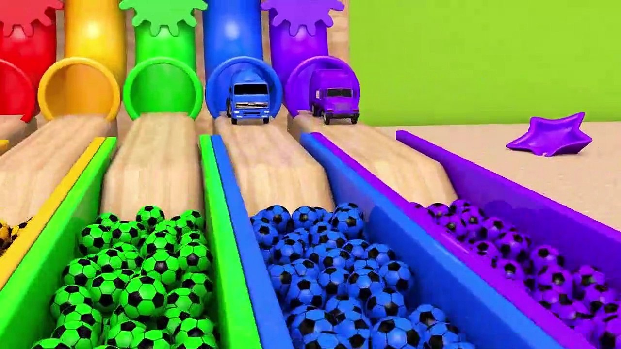 Learn Colors With Soccer Ball Wheel Street Vehicle for kids Nursery