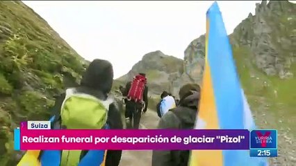 Realizan funeral por la desaparición del glaciar "Pizol" en Suiza