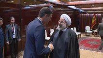 Sánchez se reúne en Naciones Unidas con el presidente de Irán, Hassan Rohani