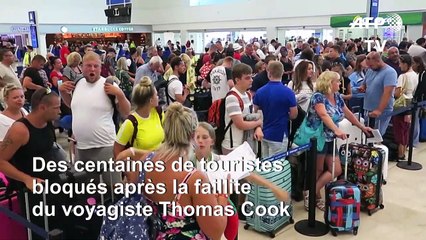 Faillite de Thomas Cook: des passagers bloqués à l'aéroport de Cancun