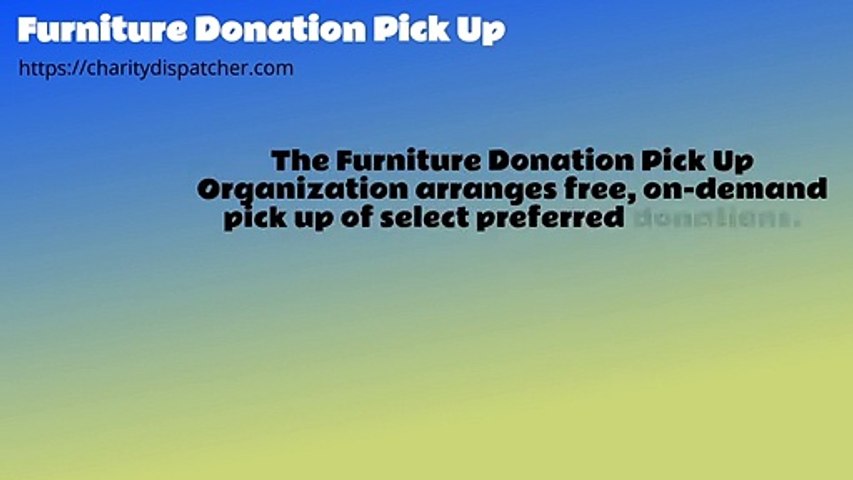 Donate Furniture Video Dailymotion