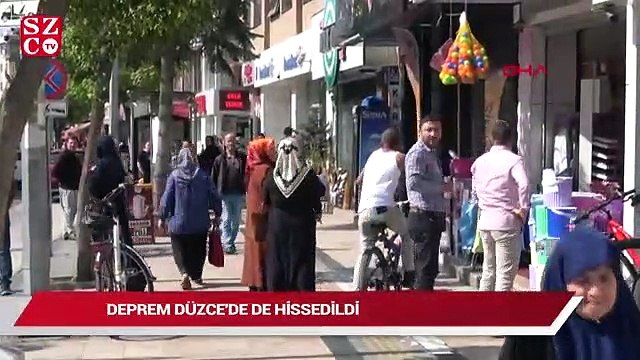 Deprem Düzce'de hissedildi
