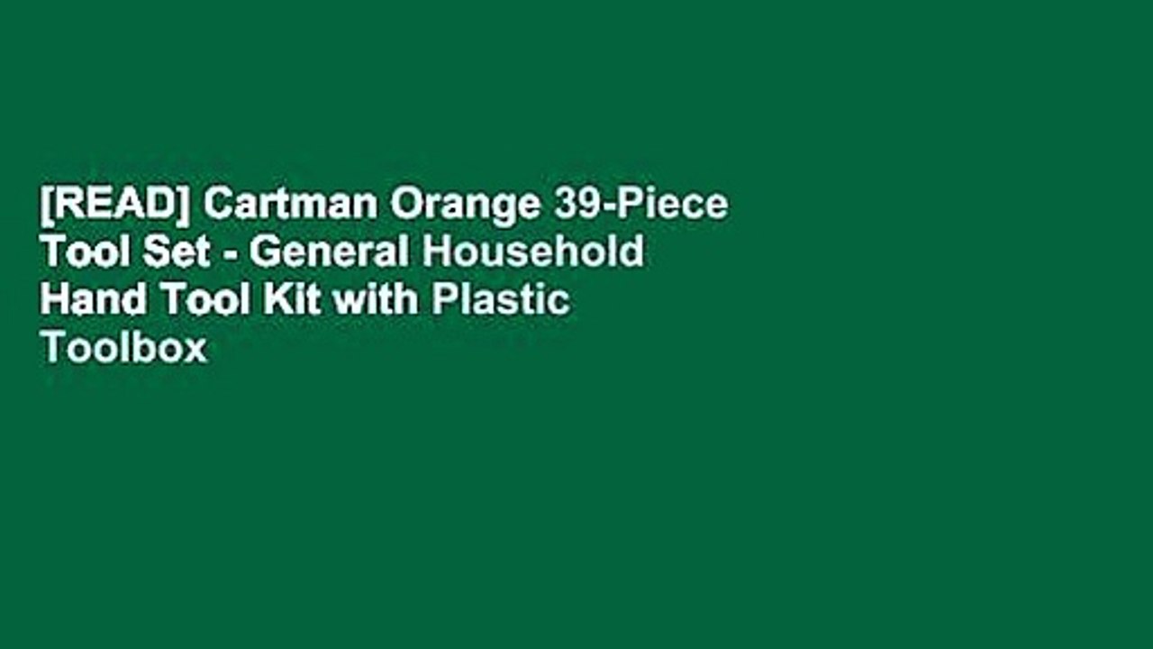 [READ] Cartman Orange 39-Piece Tool Set - General Household Hand Tool Kit with Plastic Toolbox
