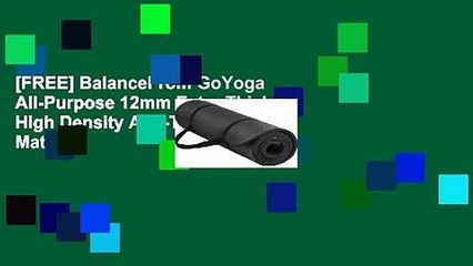 [FREE] BalanceFrom GoYoga All-Purpose 12mm Extra Thick High Density Anti-Tear Exercise Mat with