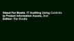About For Books  IT Auditing Using Controls to Protect Information Assets, 2nd Edition  For Kindle