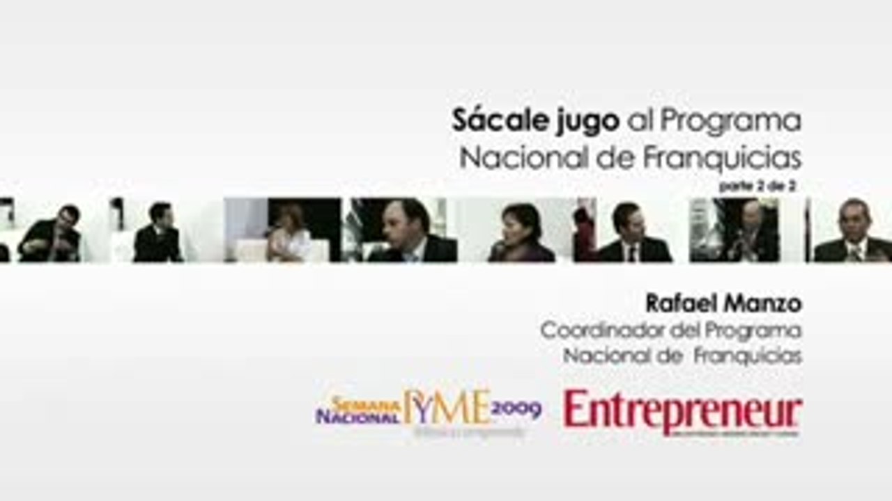 Programa Nacional de Franquicias. Semana PYME 2009 - 2