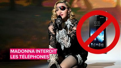 Madonna interdit les téléphones pendant ses concerts