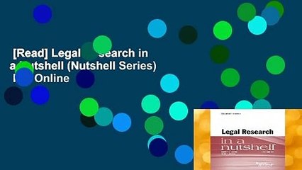 [Read] Legal Research in a Nutshell (Nutshell Series)  For Online