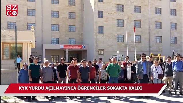 KYK yurdu açılmayınca öğrenciler sokakta kaldı