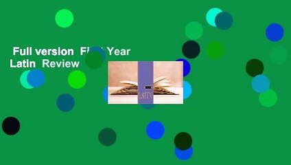 Full version  First Year Latin  Review
