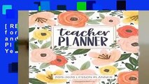 [READ] Lesson Planner for Teachers: Weekly and Monthly Teacher Planner | Academic Year Lesson Plan