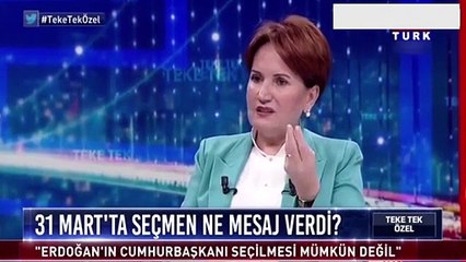 Akşener'den ''Erdoğan'ı destekler misiniz'' sorusuna dikkat çeken yanıt