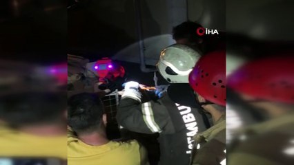 Evin balkonundan düşüp demir korkuluklara saplanan kedinin inanılmaz kurtuluşu kamerada
