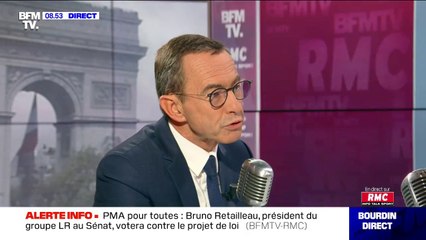 Bruno Retailleau (LR) réagit aux propos de Jean-Luc Mélenchon qui a qualifié les policiers de "barbares"