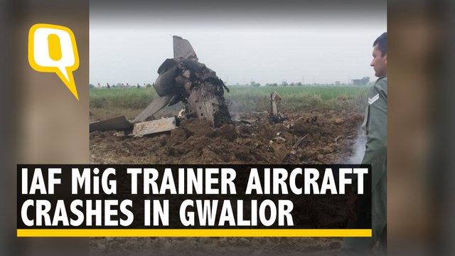 IAF MiG Trainer Aircraft Crashes near Gwalior Airbase, Pilots Eject Safely